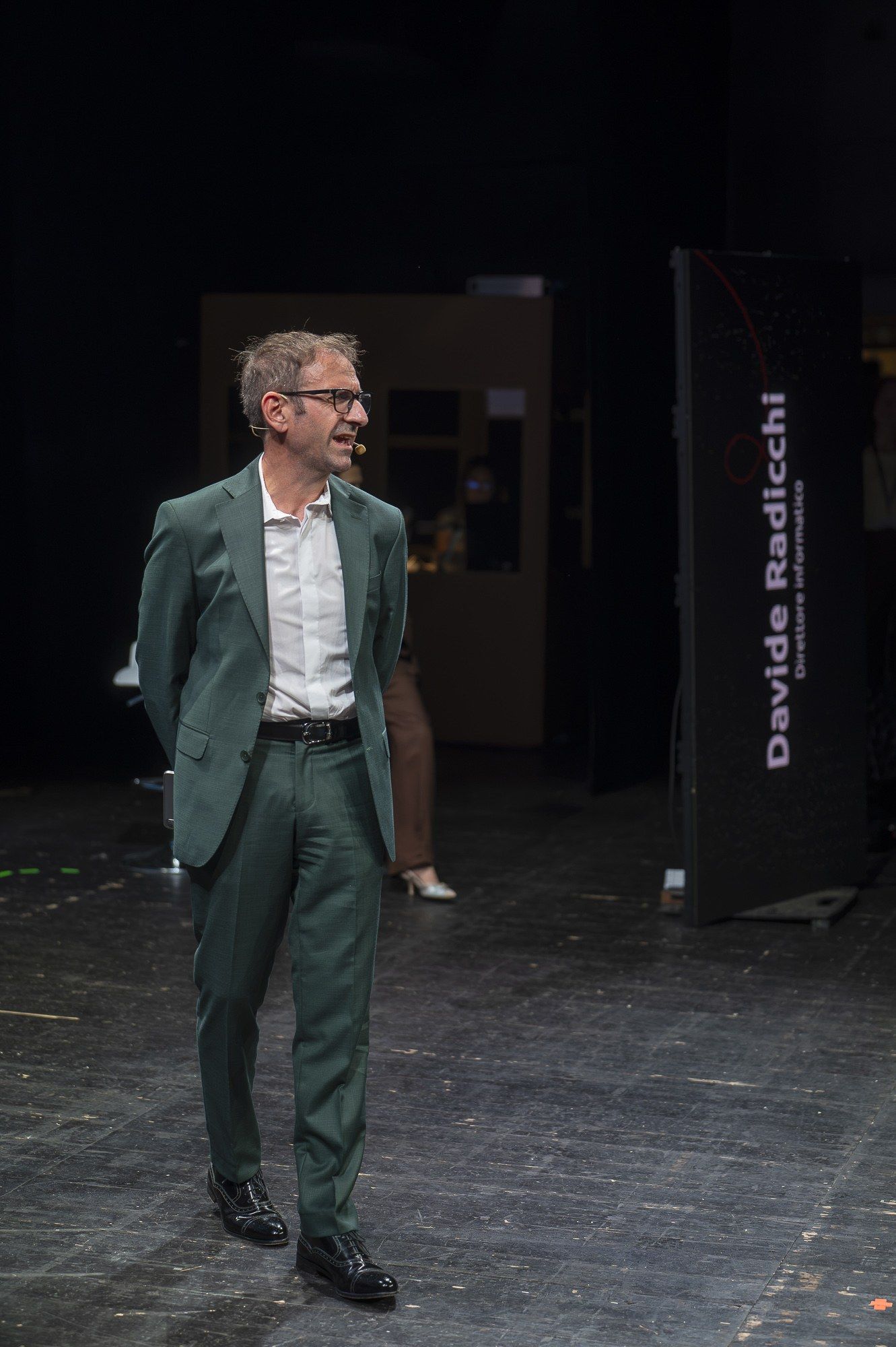 Davide Radicchi sul palco della Convention Nazionale Pall-Ex Italia